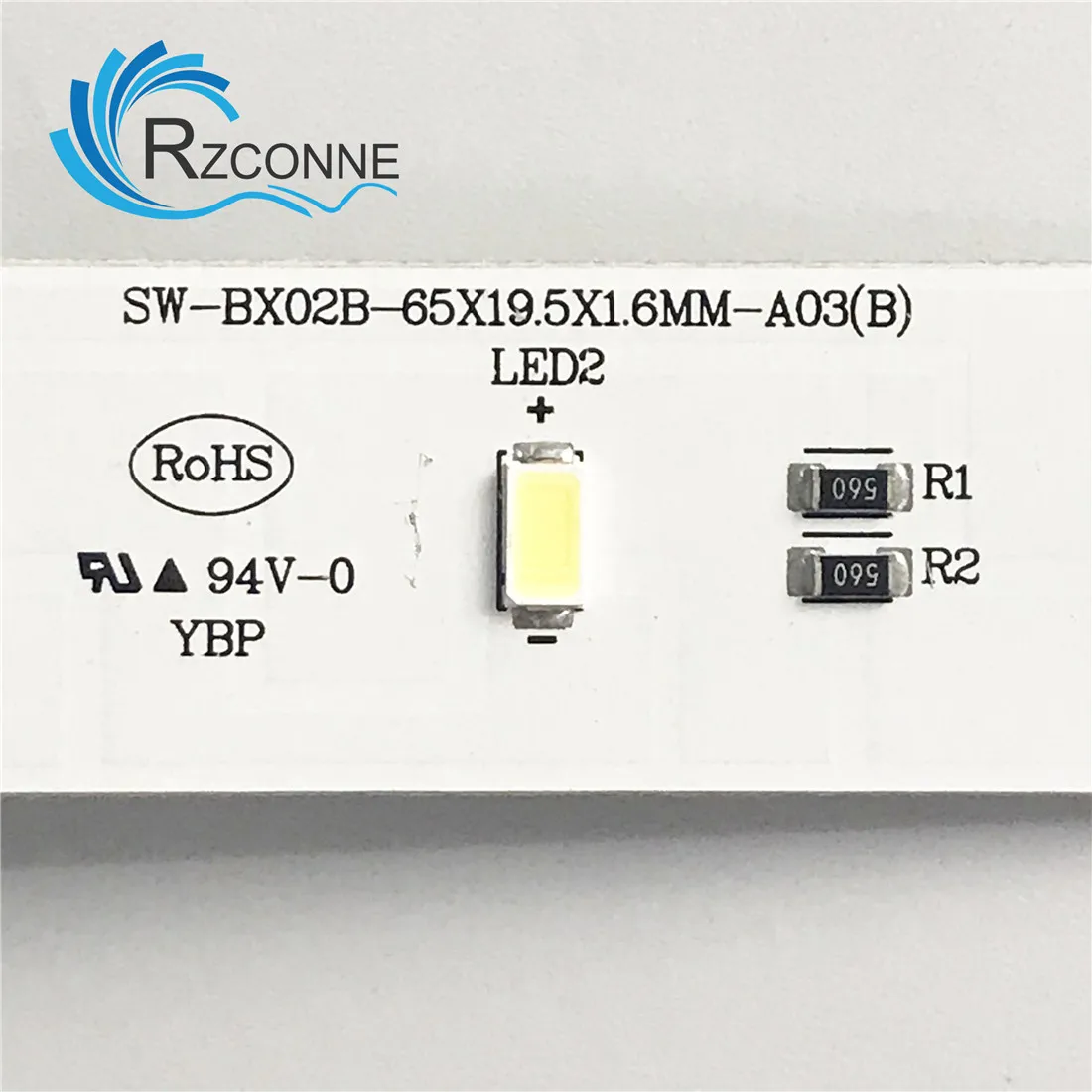 Lámpara de repuesto de tira de luz LED para refrigerador Electrolux ZBE2350HCA SW-BX02B SW-BX02B-65X19.5X1.6MM-A03(B)