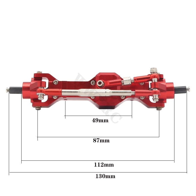 Metal Front & Rear Bridge Axle Gear Box for WPL C14 C24 C34 C44 B14 B24 1/16 HengLong MN D90 MN99s 1/12 RC Truck RC Car Parts