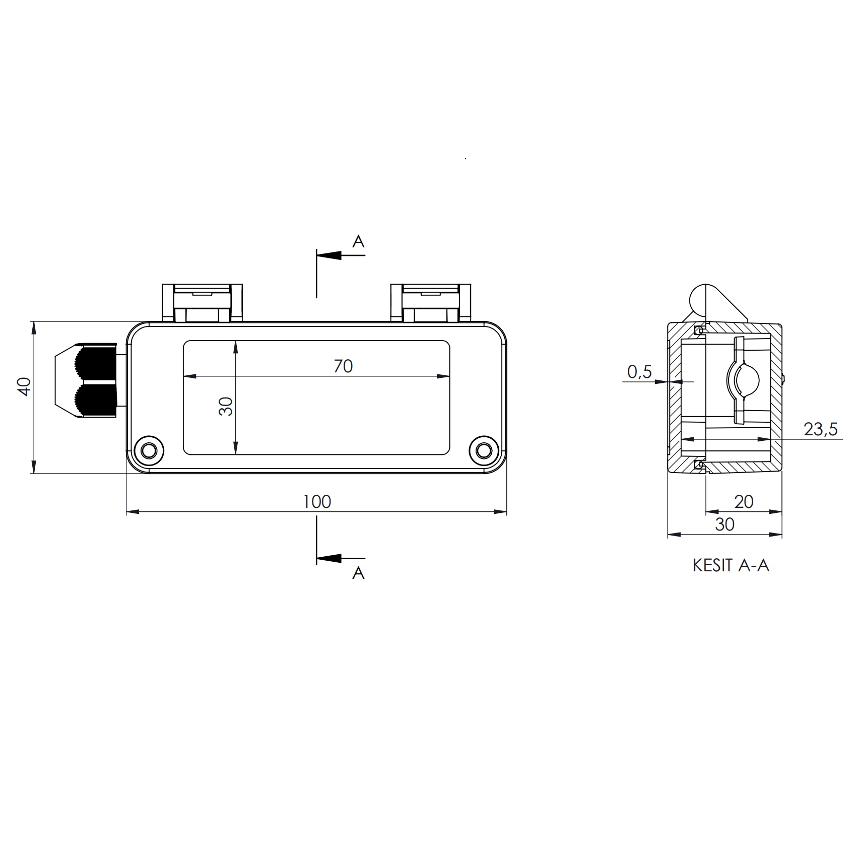 Caixa de gabinete de plástico para NodeMCU, projeto eletrônico, cabo P9, Gland Case, Iot Smart Home, ESP8266, ESP32, Ip67