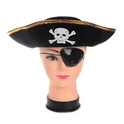 Pirate Hat And Eye Band Gold Color 431614093