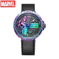 Marvel For Mens Watches Iron Man Steel Quartz Wristwatch The Avenger Tony Stark Crystal Glass 50m Waterproof Male Clock Luminous