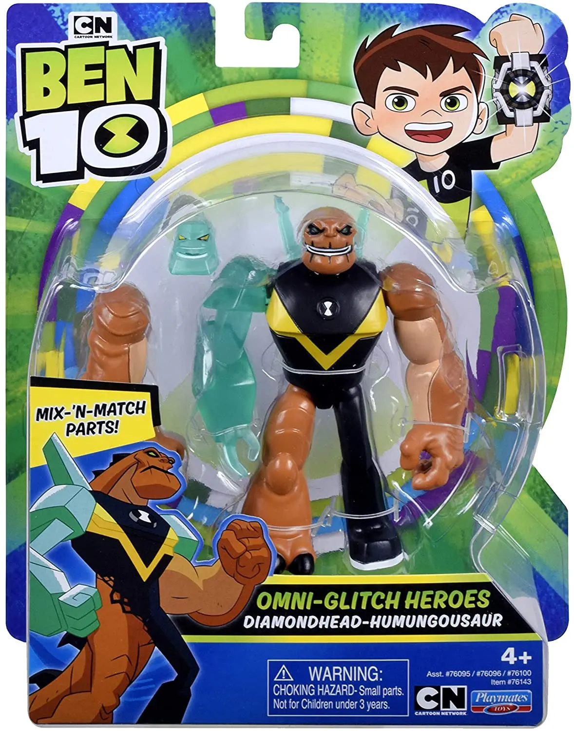 Ben 10 BEN Ten Action Figures-Omni Glitch Diamondhead-Humungousaurus