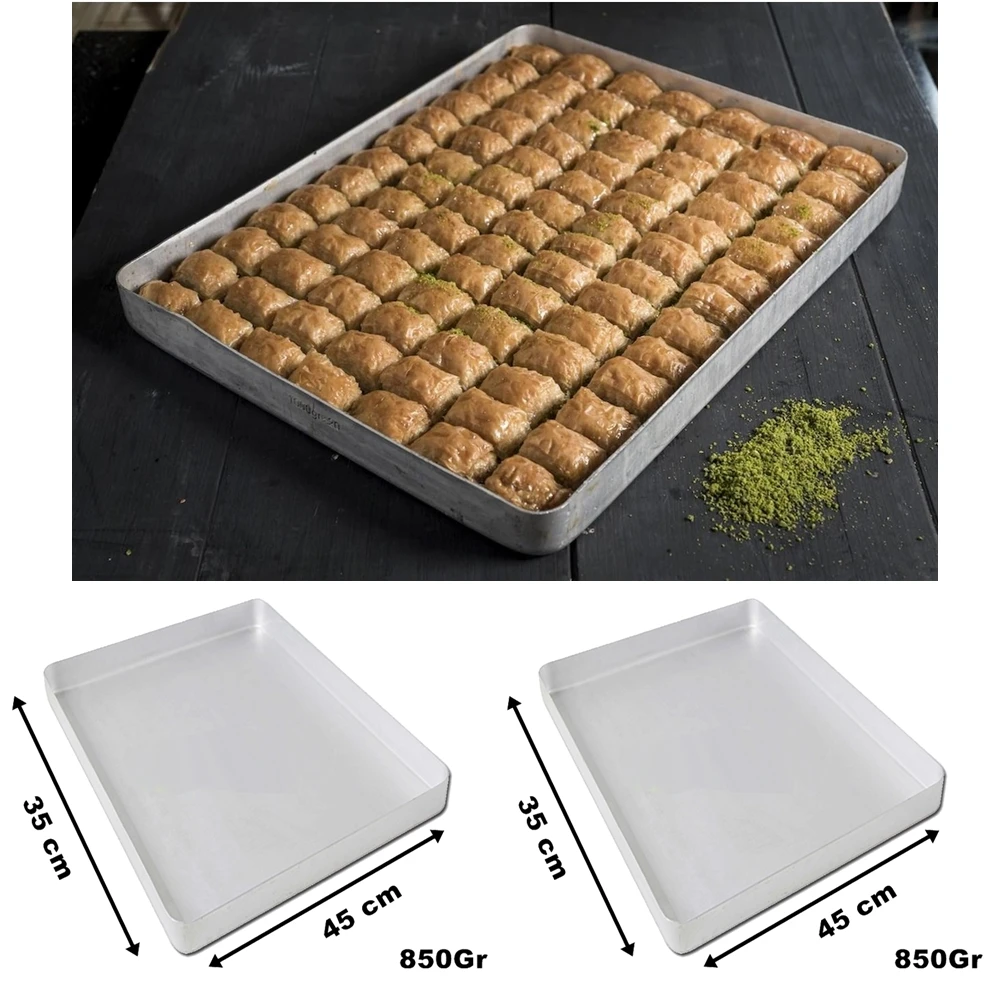 Baklava Tray Tepsisi Originial Turkish Baklava Dessert Tray Plate Aluminum Rectangle BEST QUALITY