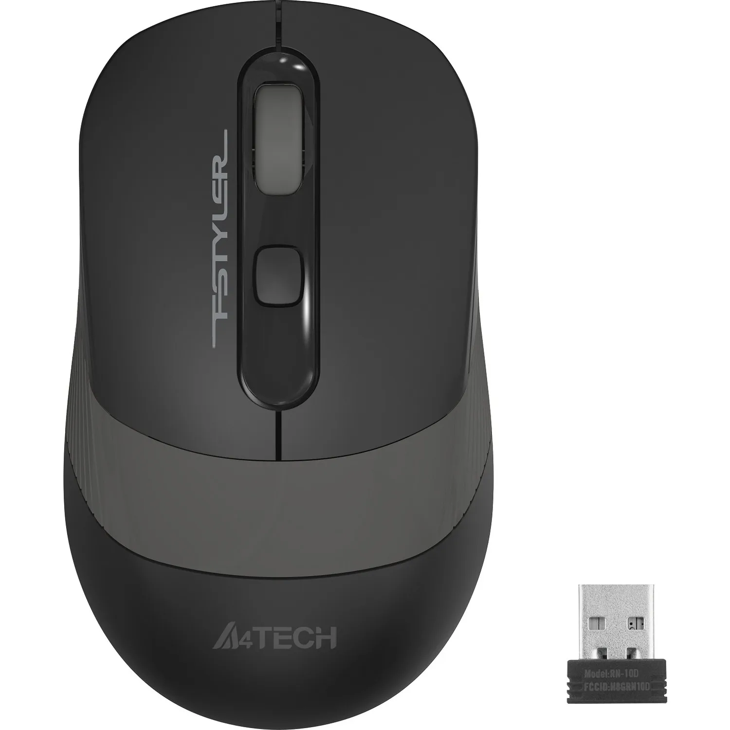 A4 Tech FG10 Wireless Optical Mouse, Nano 2.4 Ghz 2000DPI For Desktop Computer, Laptop Tablet Smart TV Use, Gray And Blue