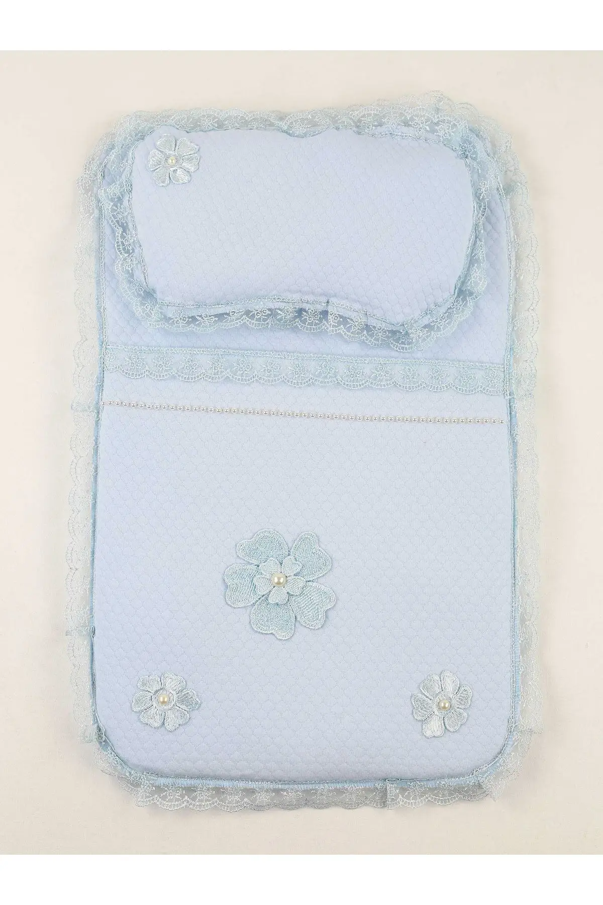 Modakids Blau Newborn Bettwäsche Junge Baby Swaddle Unisex Decke Babys Floral Stickerei Kleinkind Kleidung Baby Kinderwagen Modell