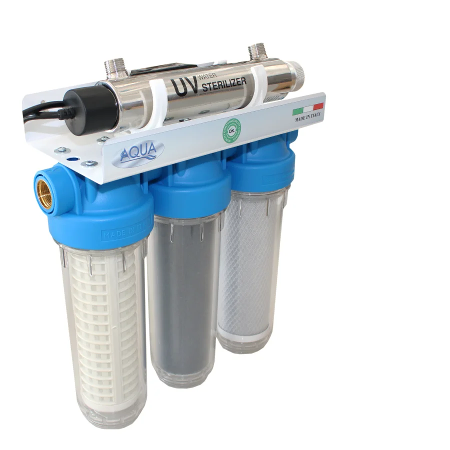 مدخل المبنى الثلاثي مع نظام ترشيح منع الجير المغناطيسي للأشعة فوق البنفسجية