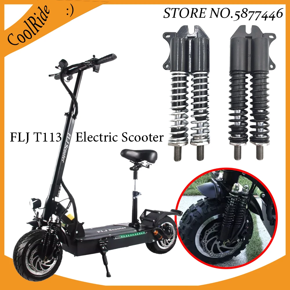 For FLJ T113 Electric Scooter Original Dual-drive Hydraulic Spring Shock Absorption Double   10 Inch Balance Car