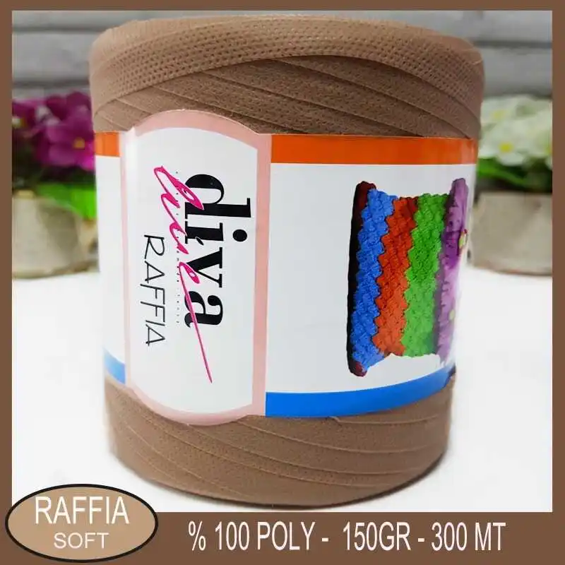 Raffia PP Yarn - 150g - 300m - 19 Color Options - Wall - Door Decoration, Bag, Basket, Natural, Placemats, Ornamental, Mirror Decoration, Hat, Handle, Cord, Home Textile, Accessory Materials, DIY