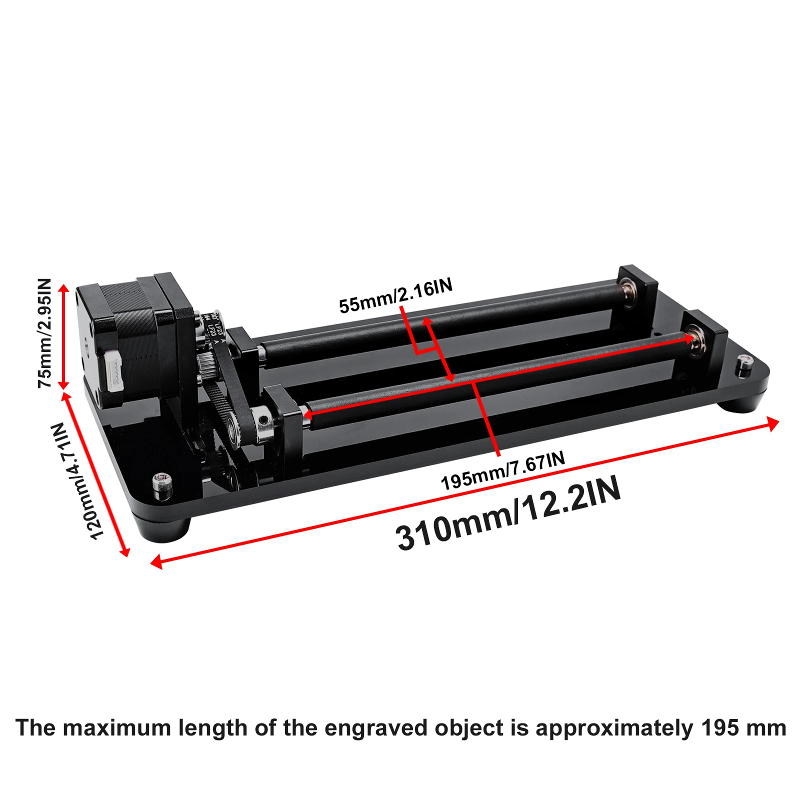 Rullo rotante per macchina per incisione Laser CNC asse Y fai da te 360 ° modulo incisore rotante per oggetti cilindrici lattine tavola rotante