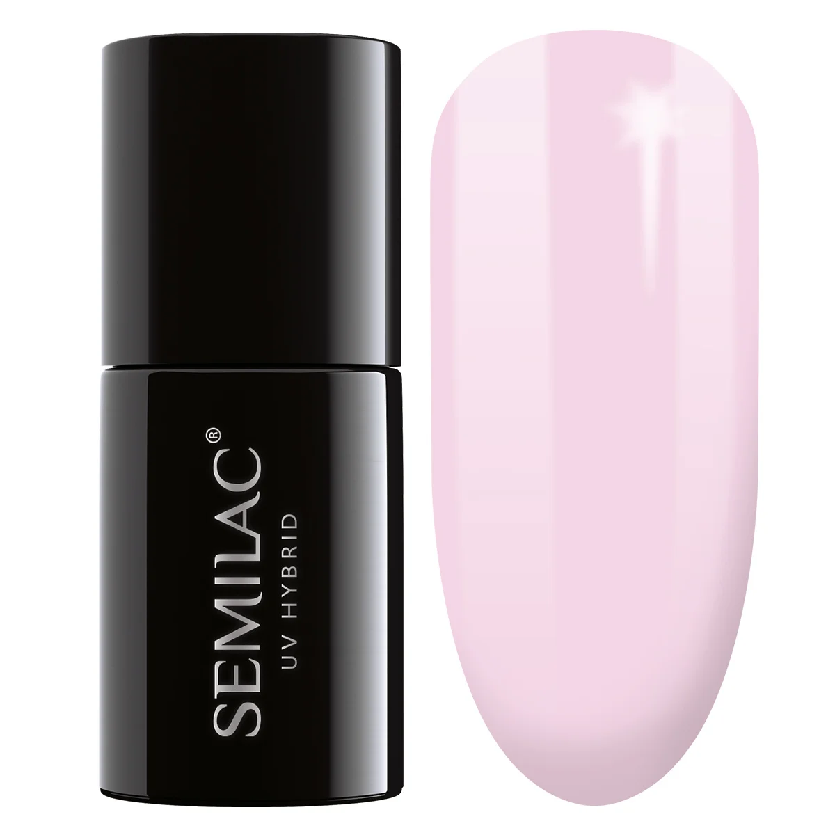 Semilac lilac Rose 192 semi-permanent coverage, UV hybrid nail polish texture Gel