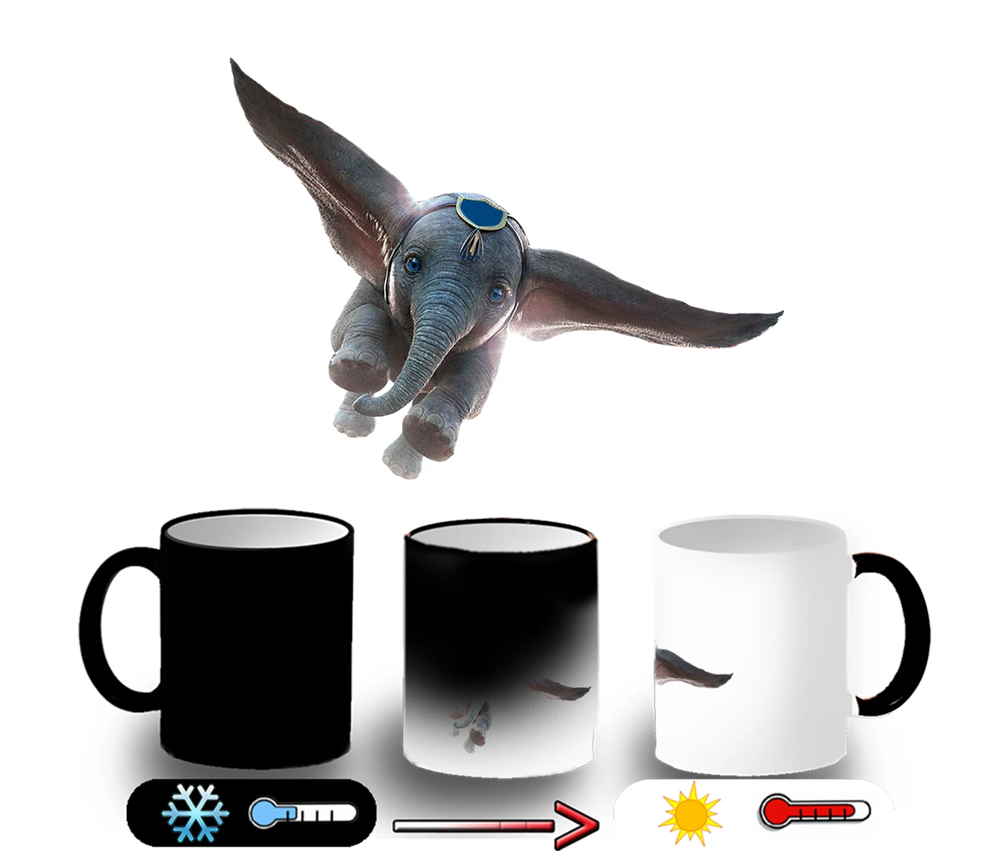 Magic CUP FLYING ELEPHANT magic mug