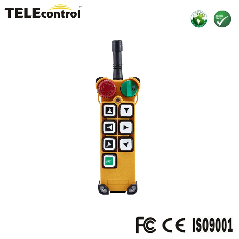 Telecontrol Telecrane compatível 6 canais botões de velocidade dupla guindaste controle remoto de rádio sem fio F24-6D controlador transmissor