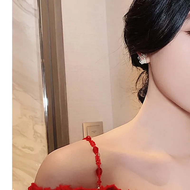 Heißer Verkauf Exquisite Luxus Zirkon Ohrringe Für Frauen AAA Zirkon Glänzenden Strass Geometrische Ohrring Party Hochzeit Schmuck – Detail 28