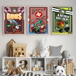 Borderlands 2 Vending Machine Poster Wall Art Prints Gamer Canvas Painting Canvas Picture for Kids Boys Room Decorative Playroom