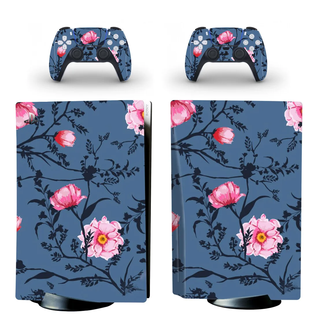 

Newest Flower Design PS5 Disk Edition Skin Sticker Decal Cover for PlayStation5 Console and Controllers PS5 Skin Sticker Vinyl