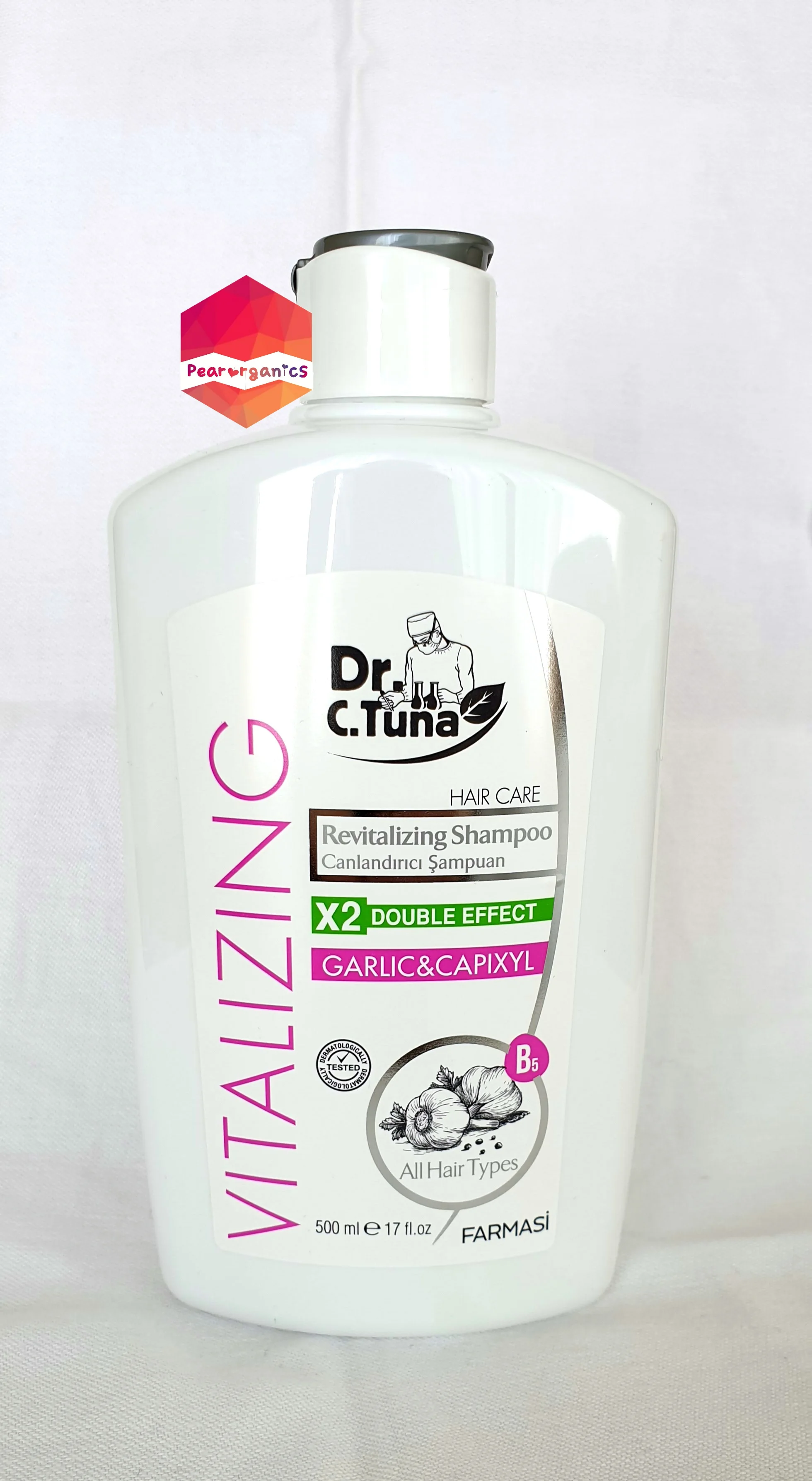 Revitalizing Garlic Shampoo Care and Repair, 500 ML Farmasi DR.C Tuna, Fragrant For All Hair Types