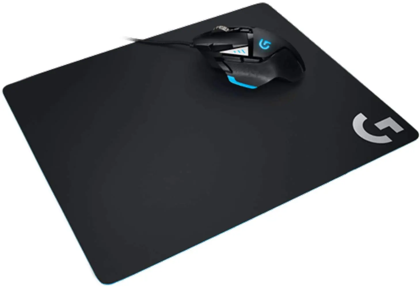 Logitech G240 fabric Gaming mouse pad, for wired or wireless mouse, 340x280mm, 1mm thickness, moderate surface friction, smooth surface texture, roll-Black