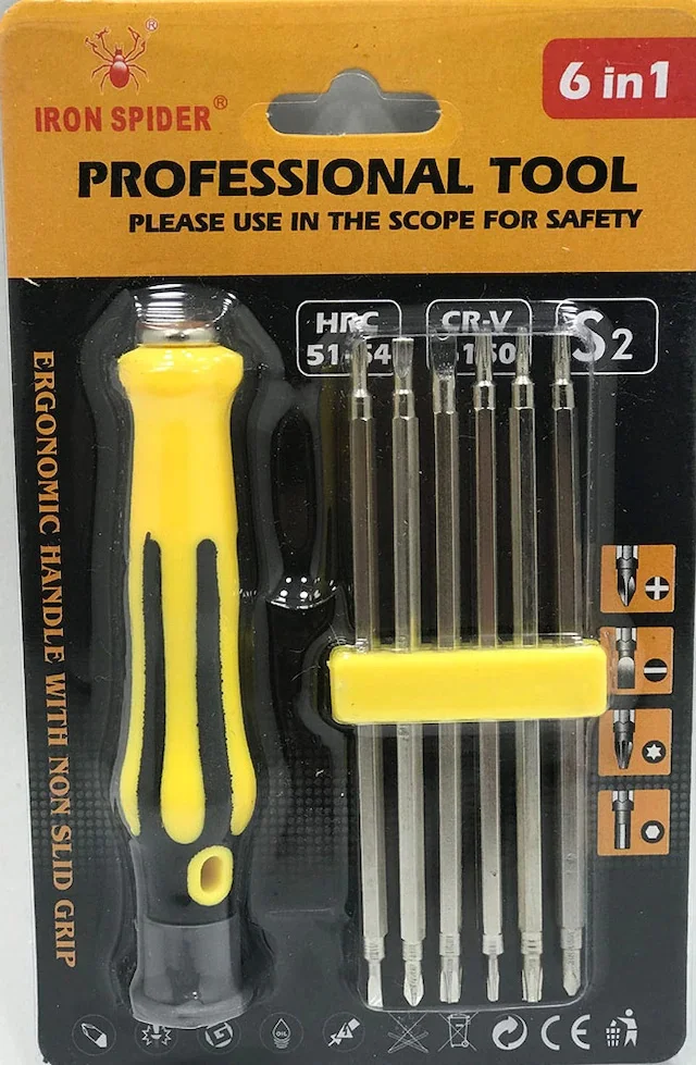 Professional 6 in 1 Multi-Purpose Screwdriver Set 429581060