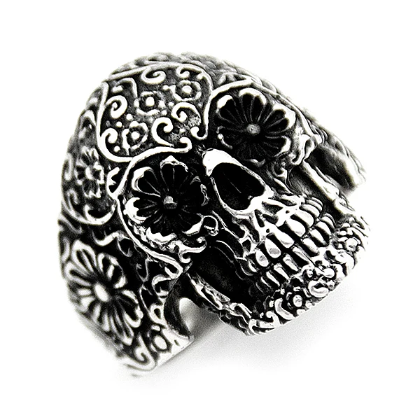 Mens Ring 925 Sterling Silver Ring Skull Gothic Style Rings Male Jewelry Rings For Men Rings for Women Men`s Rings Men Jewelry