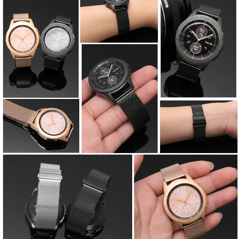 20Mm 22Mm Dây Đeo Dành Cho Samsung Galaxy Samsung Galaxy Đồng Hồ Hoạt Động 2 40Mm 4/Cổ Điển/46Mm/44Mm/Gear S3 Vòng Từ Vòng Tay Huawei GT/2/3/Pro Ban Nhạc