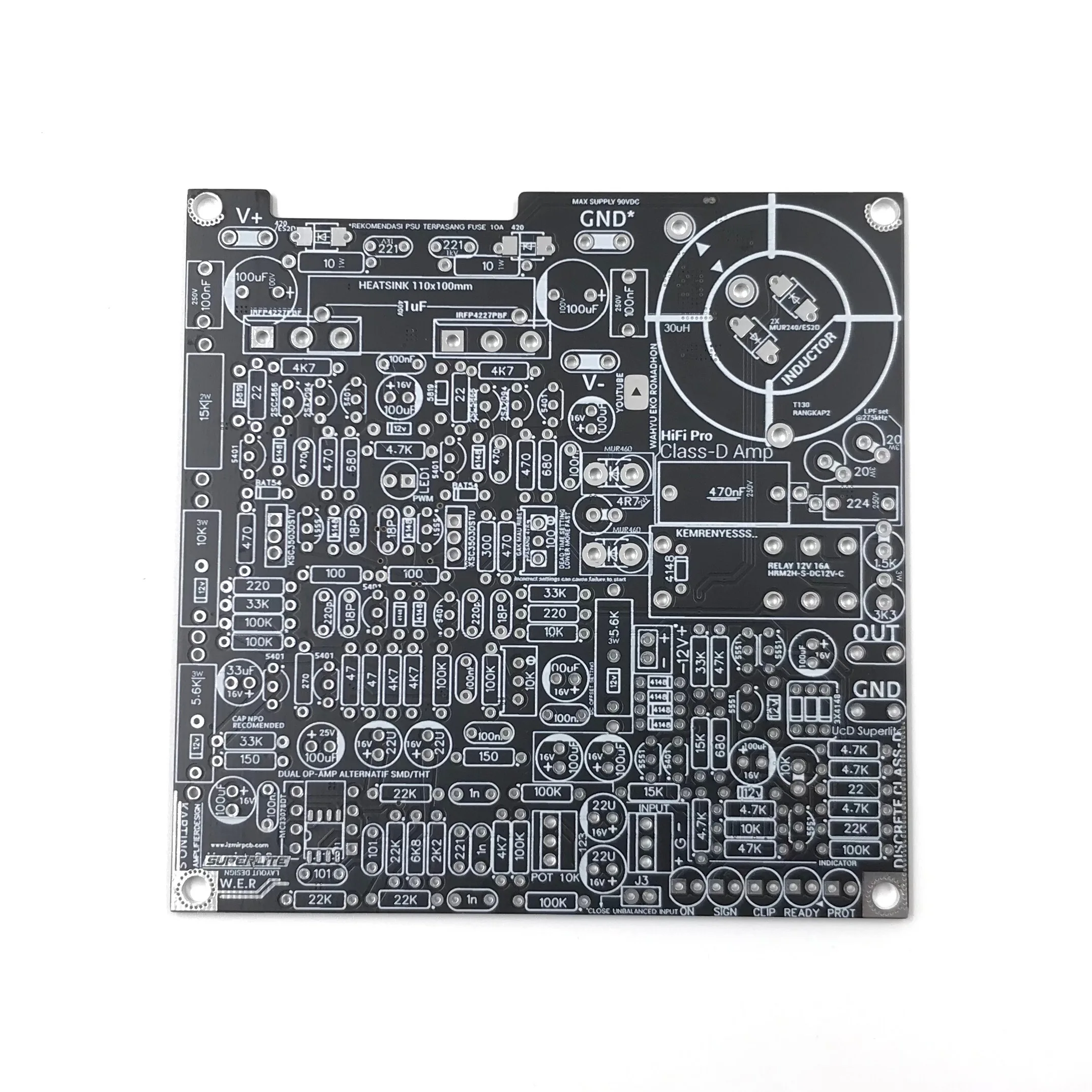 Class D UcD Sound Power Amplifier Circuit Board PCB 700W RMS Discrete Audio Amp Hi-Fi D700 140Vdc DIY