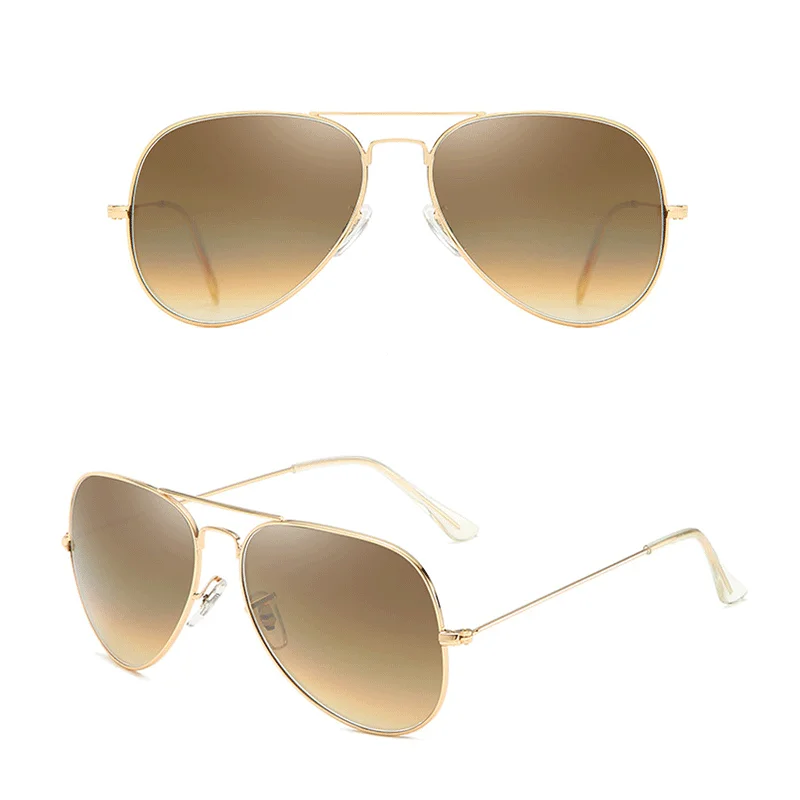 Neue Mode Luftfahrt Sonnenbrille Männer Frauen Klassische Pilot Gläser Objektiv Edelstahl Rahmen Vintage Gradienten Fahren Brillen UV40 – Detail 2