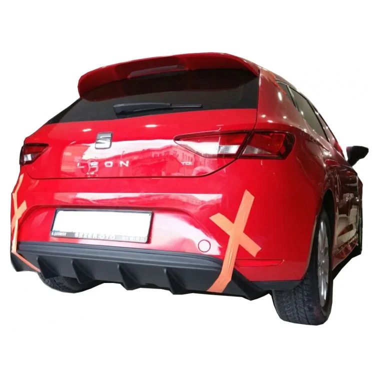 Sport Back Tail Diffuser Lip Plastic For Seat Leon MK3 5F (2013-2016) Style Compatible Custom