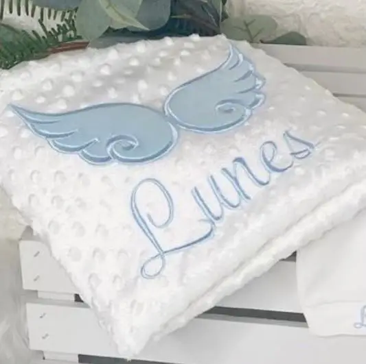 baby personalized blanket custom clothing sets angel wing spring