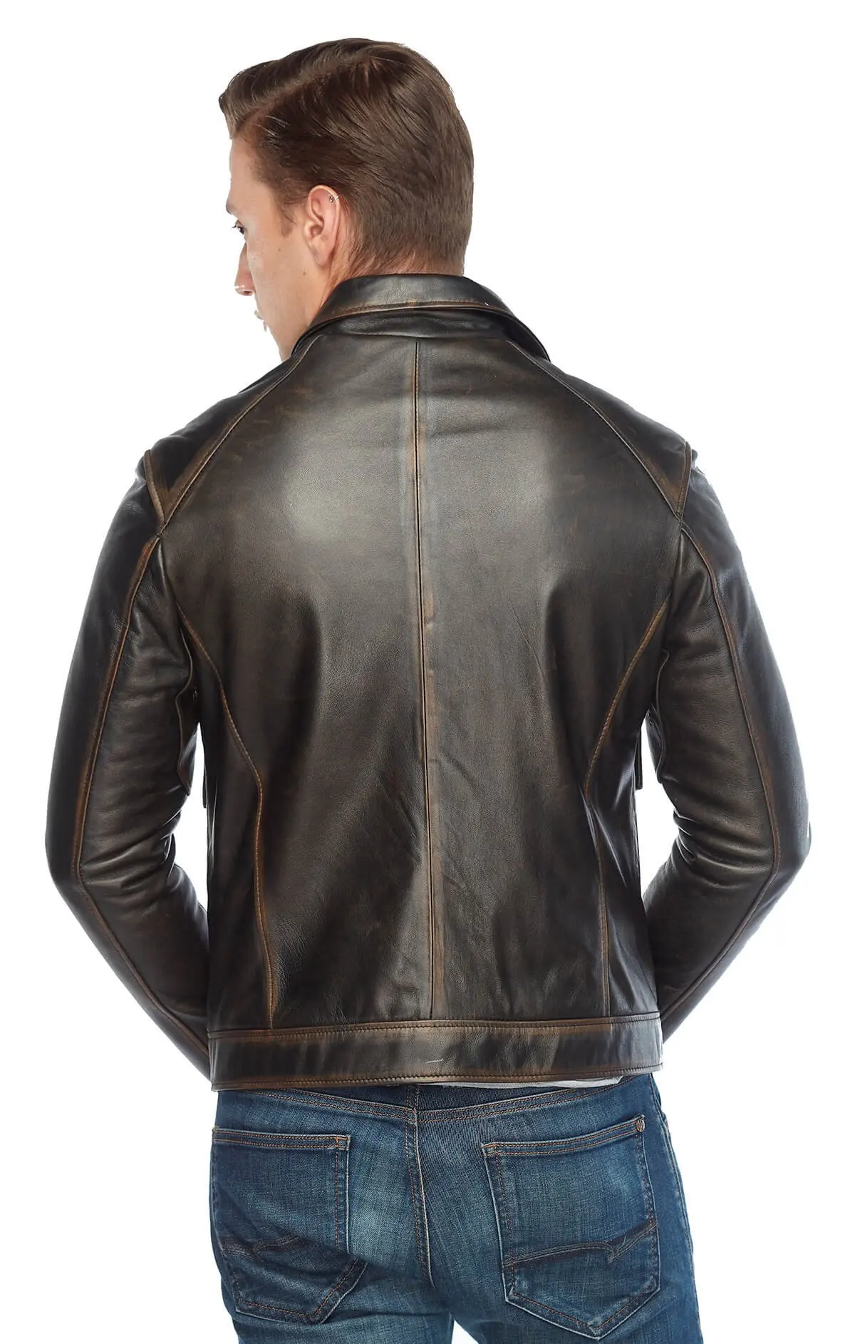 Túi Nam Chính Hãng Phối Da Búi Tó Orjinal Da Cừu Thu Đông 2022 Biker Slim Size Lớn VintageTürkiye