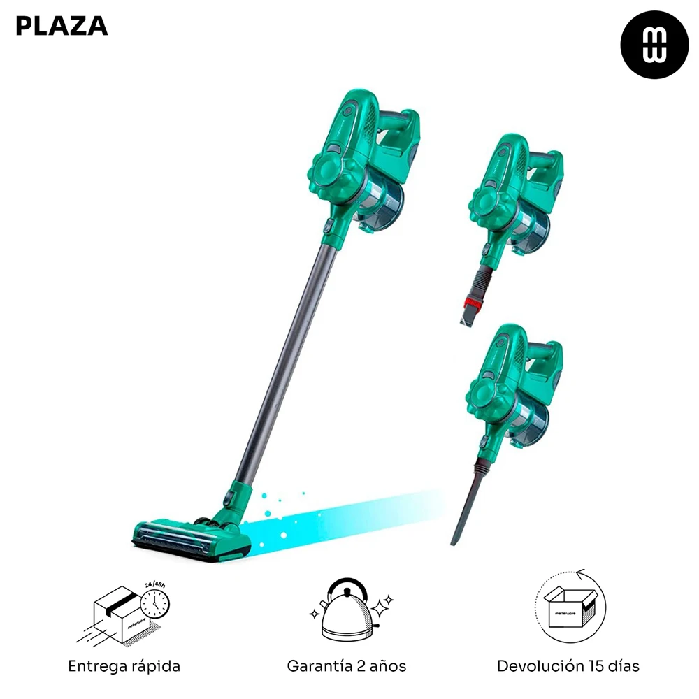 Mellerware-broom vacuum cleaner without cable BROOMY. Brush for All floors. 1,4L reservoir. Support. Accessories included