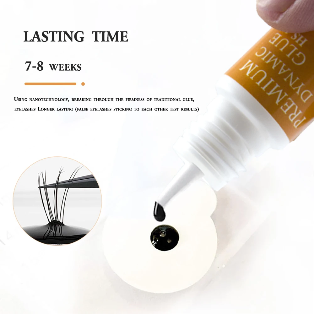 Original Premium Dynamic Glue Long Lasting Private Label HS 12 Glue 1-2 sec Dry Eyelash Extension HS Glue