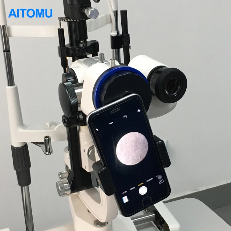 Plastica Microscopio Lampada a Fessura lphone Adattatore Smartphone