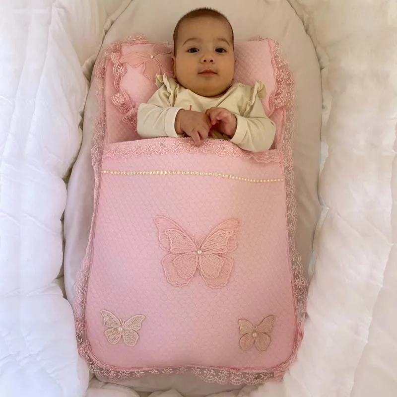 Modakids rosa para a menina do bebê bonito swaddle recém nascido roupa de cama unissex cobertor da menina dos bebês da criança carrinho de bebê modelos