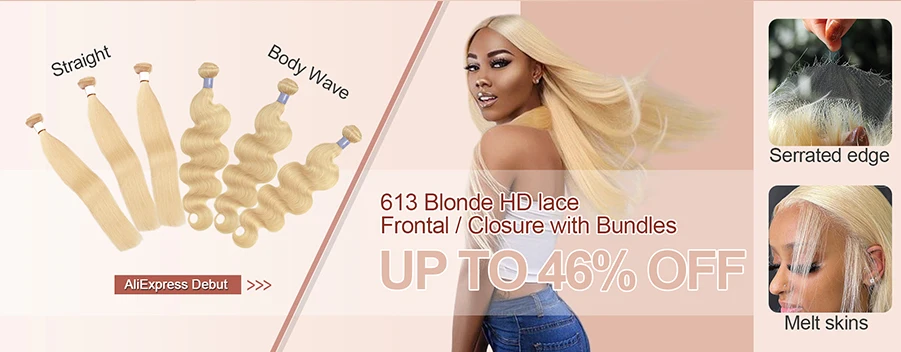 Wow Angel Echte HD Lace Frontal Perücke 250% 13x4 HD Lace Front Echthaarperücke 613 Blond Body Wave Perücken HD Lace Closure Perücke ohne Kleber – Detail 1