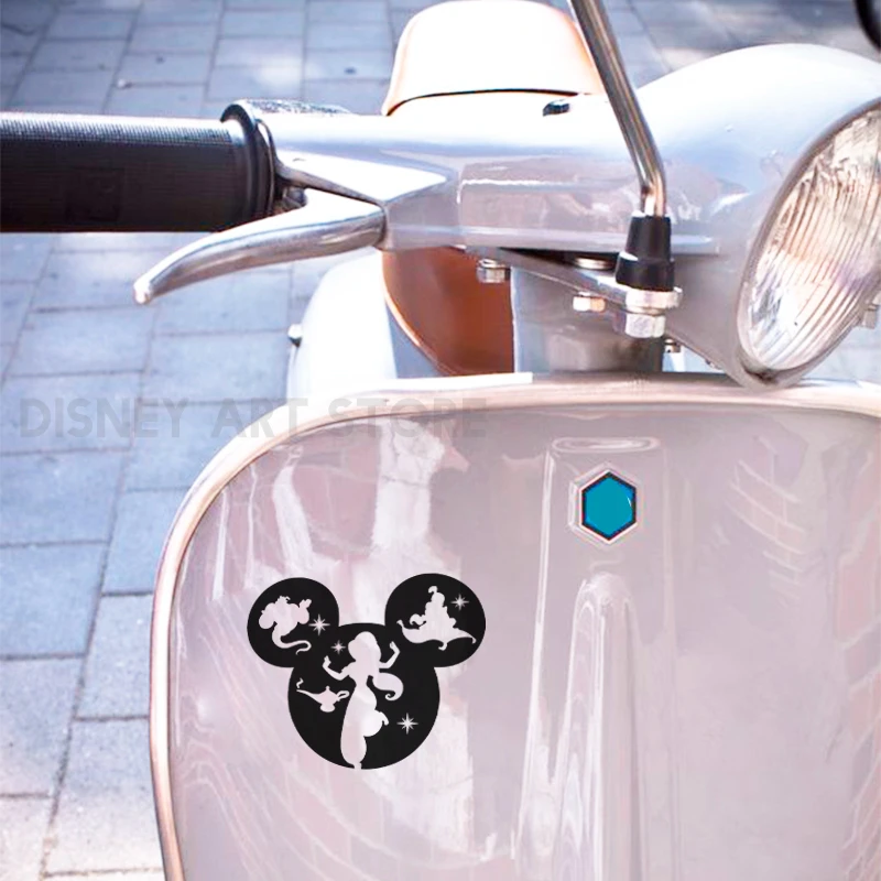 Aladdin Jasmine Car Accessories Stickers Decals Mickey Head Laptop Decal A Whole New World Quote Kids Room Wall Sticker Decor