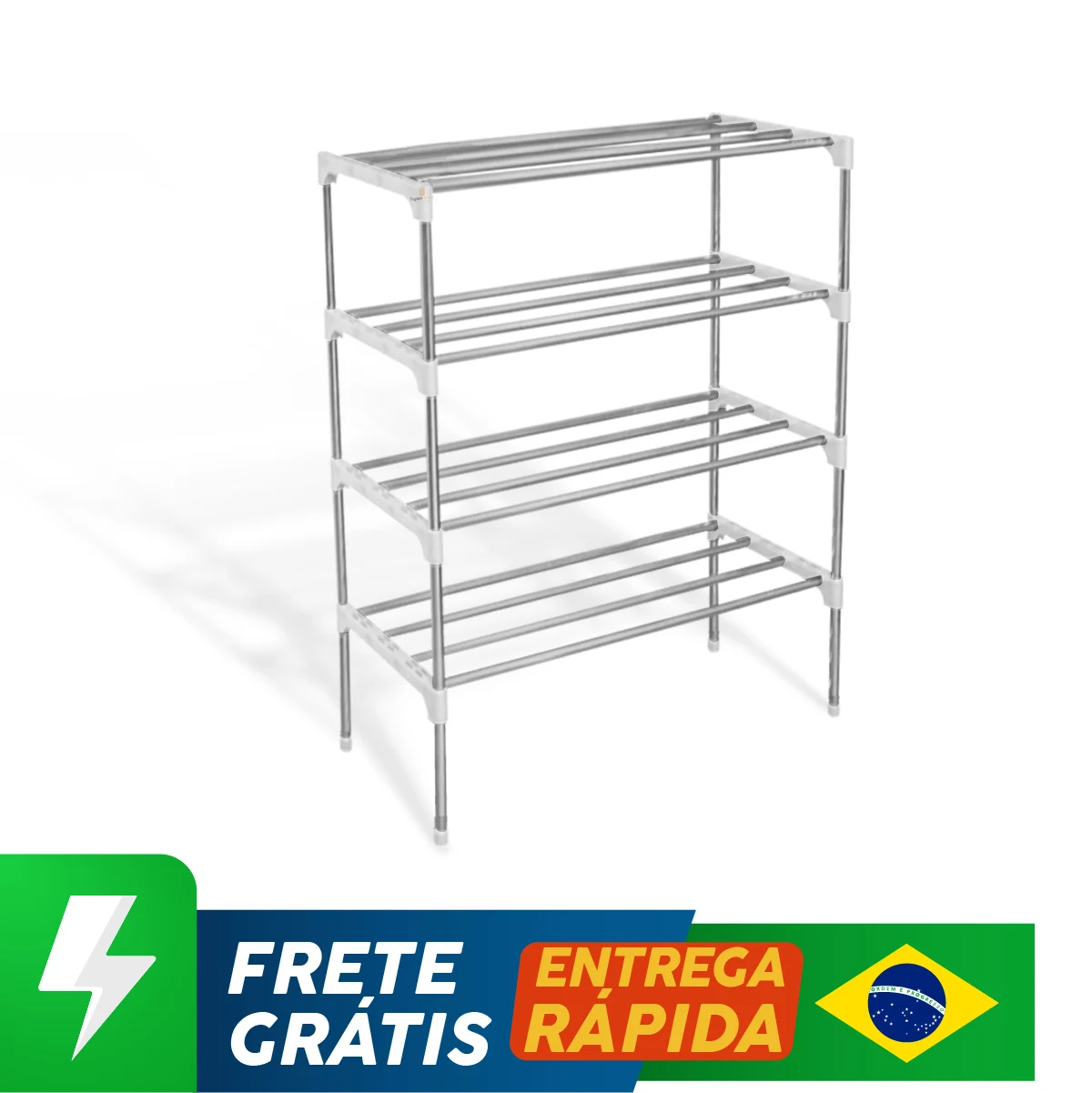 Luxury Inox Vertical Pairs 6 Pairs 4 Shelves Topen Home Shelves