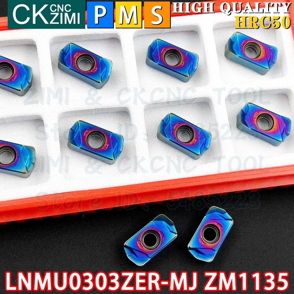 LNMU0303ZER-MJ ZM1135 LNMU 0303 ZER MJ Твердосплавные вставки Фрезерные вставки с быстрой подачей Токарно-фрезерный станок с ЧПУ по металлу для торцевой фрезы LNMU03R