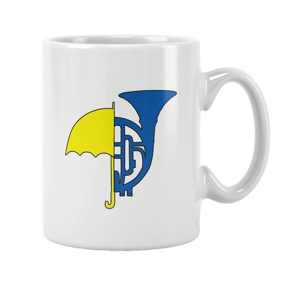 Blue French Horn Yellow Umbrella HIMYM Mug Cofee Cup How I Met Your Mother Unique Cool Gifts