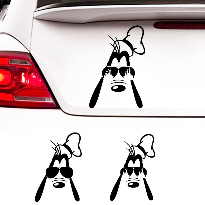 Goofy With Glasses Vinyl Art Sticker Decal Car Window Bumper Decoration, Goofy Cartoon Decals For Laptop, Mug, Decor Stickers