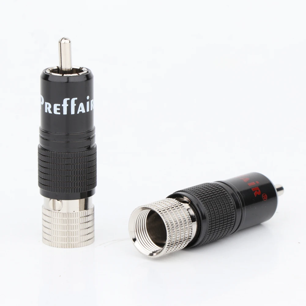 4PCS Rhodium plated RCA connector unsolder RCA connector screws locking RCA plug 10mm connector R1738