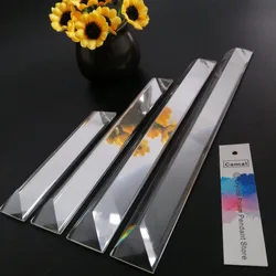 Camal 1 adet 120mm 150mm 180mm 200mm 1 delik K9 dikdörtgen uzun kristal prizma damla kolye avize lamba aydınlatma parçaları Suncatcher