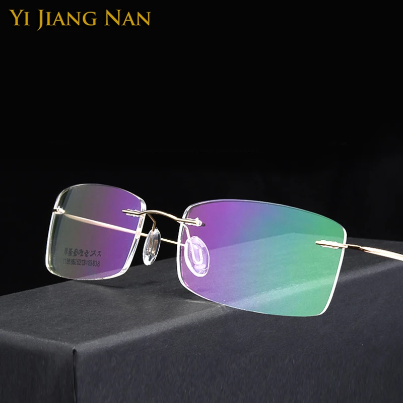 Women Rimless Optical Glasses Frame Men Light Weight Eyewear Spectacles Titanium Eyeglasses Mujer Gafas