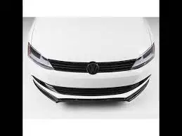 Volkswagen VW Jetta MK6 2010-2015 car front FRONT BUMPER 3 pieces Black Splitter Lip Abs Plastic