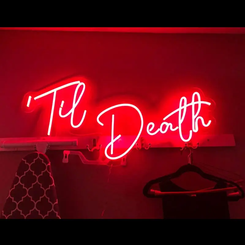 Til Death Neon Sign Wedding Custom Neon Sign Led Light Neon Lights Bride Party Room Decor Wall Decor Gift