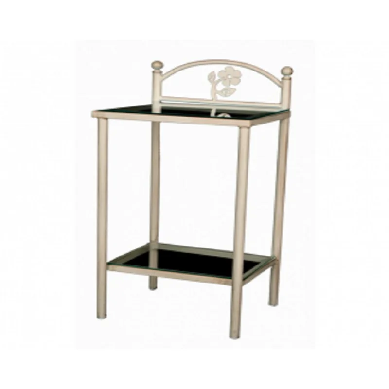 Toledo traditional bedside table (no drawers only glass)