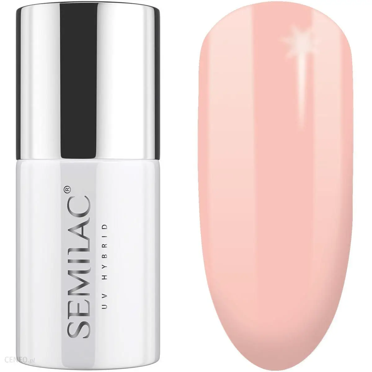 Semilac Soft Apricot 195 semi-permanent coverage, UV hybrid nail polish texture Gel