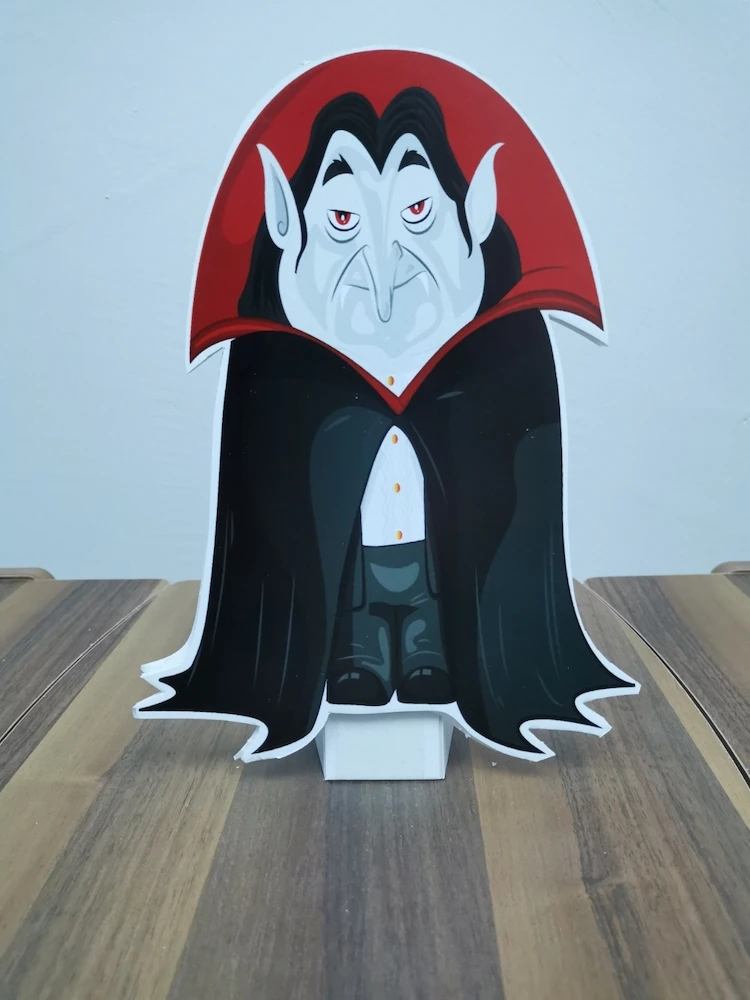 Halloween Vampire Figure Foam-board Cutout Standee with Cardboard Stand, Halloween Decoration, Halloween Concept Party Supplies