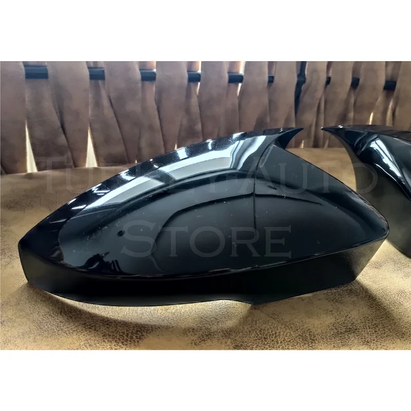 Bat Side Mirror Cover for Octavia MK3 Skoda VRS 2012-2020 Car Accessories Shiny Piano Black Tuning Auto Sport Bat Design TSI TDI