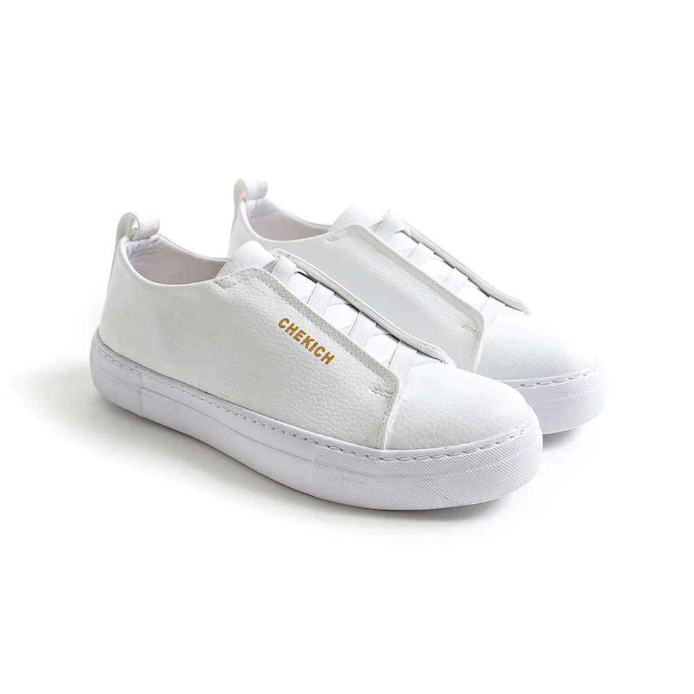 Chekich Women Shoes Tan Color Elastic Banded Non Leather  New Season Solid Casual Breathable Best Sneakers Vulcanized Odorless Footwear White Outsole Office Fashion Lightweight Wedding Flats CH011 Women