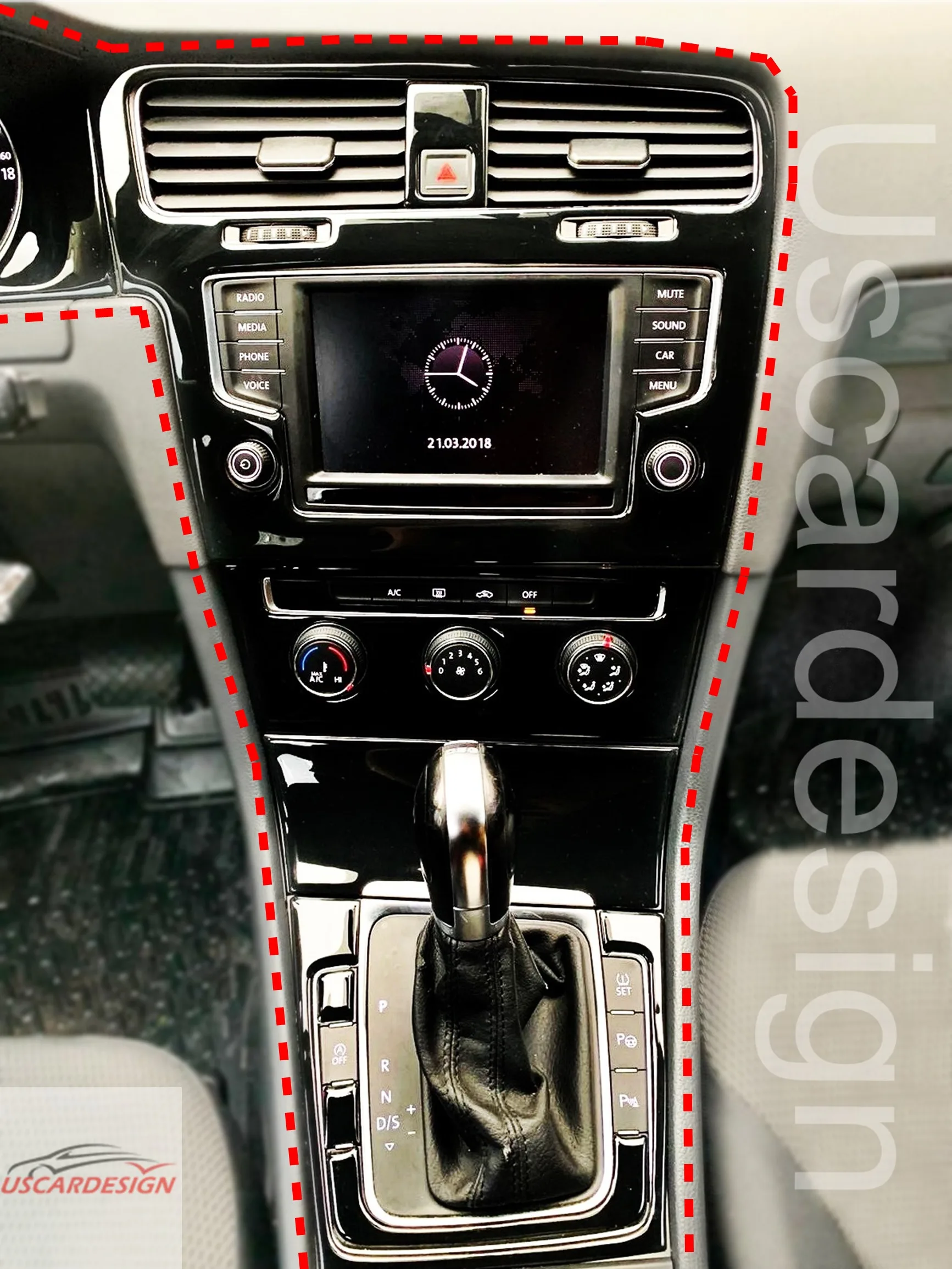 

For Golf 7 (2012-2020), Dashboard Trim Decors, Automobile Accessories, Console Cover, Door Handle, Shifter Knob Gear